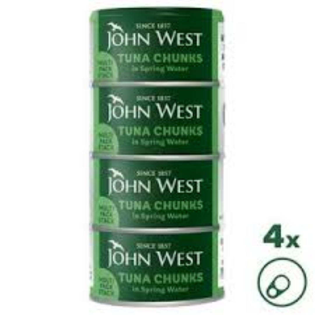 JOHN WEST TUNA CHUNK IN SPRING WATER 125G